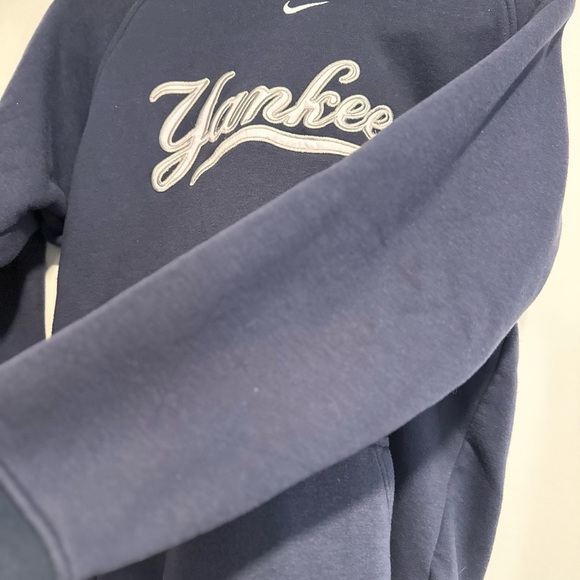 Vintage Y2K Sz:L New York Yankees MLB Nike Team Center Swoosh Logo Hoodie - Picture 7 of 11
